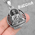 PENDRA Buddhism Buddha Sainless Gold Necklace