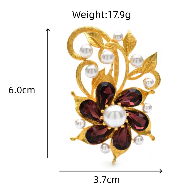 PENDRA Florielle11 Crystal Brooch