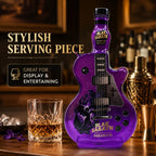 Black Sabbath Guitar Glass Decanter, Purple Rock Band Whiskey Bottle, Bar & Home Decorative Liquor Bottle
