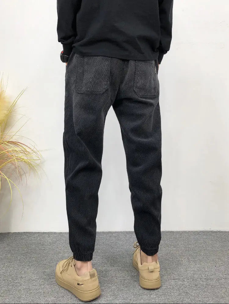 Gradual Change Color 2025 Tied Jeans Men's Summer New Loose Ruffian Handsome Small Feet Pants Trendy Brand Harlan Casual Pants