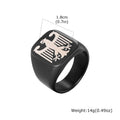 German Federal Eagle Signet Ring for Men,Stainless Steel Square Statement Ring,National Symbol Jewelry
