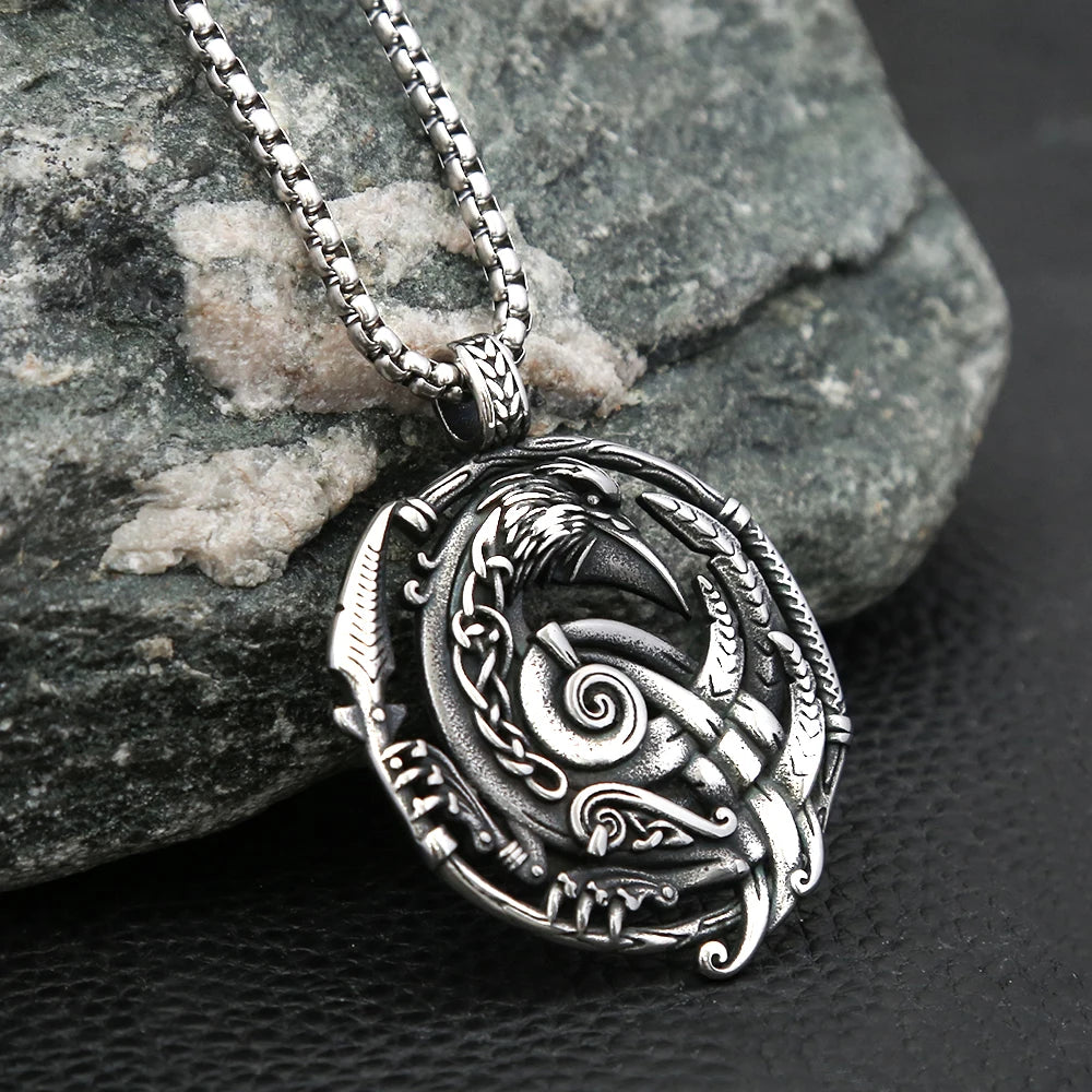 PENDRA Odinraven Vintage Viking Odin Raven Pendant