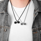 PENDRA Dumbbell Fitness Boyfriend Steel Necklace