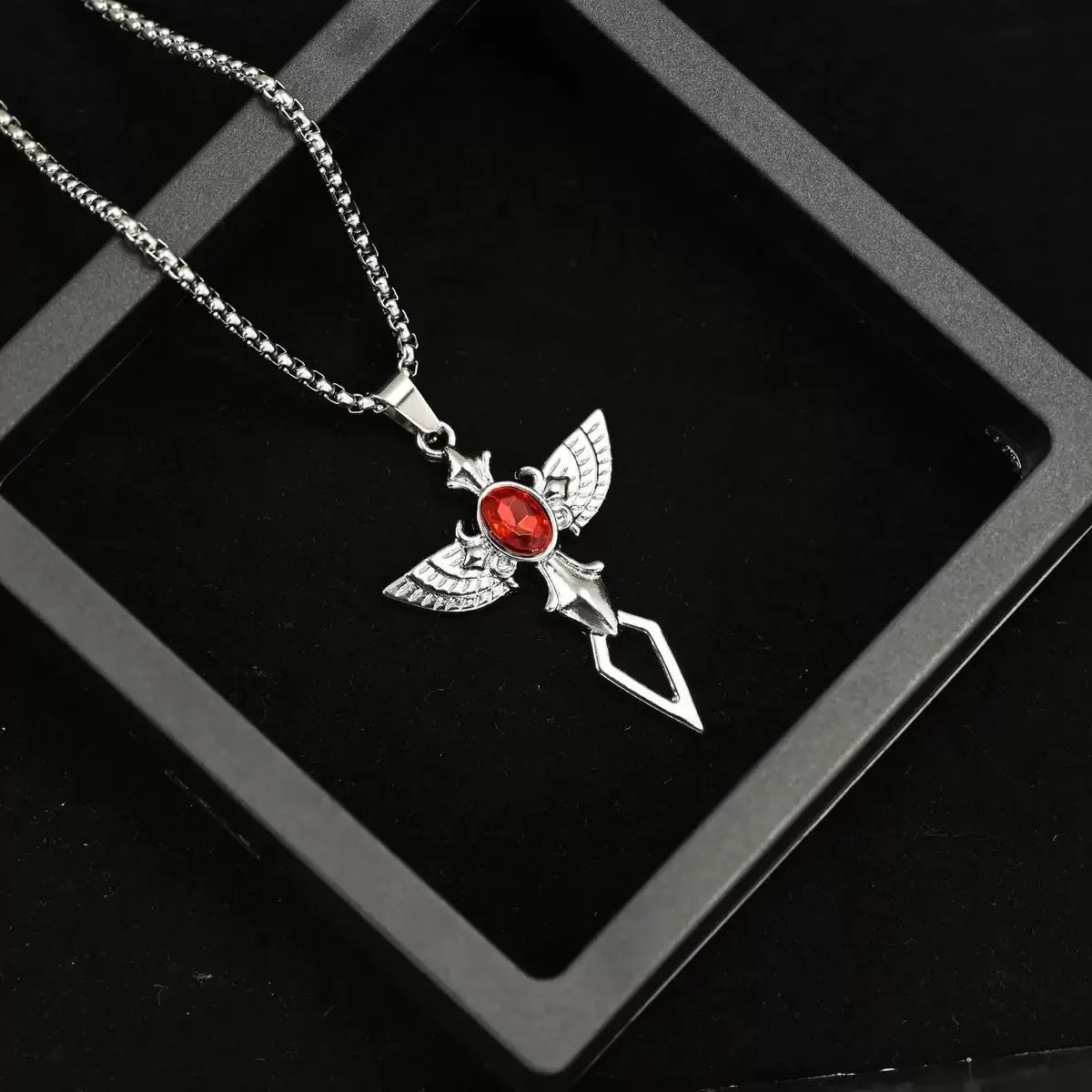 PENDRA Crosschoker Vintage Zinc Alloy Cross Choker Necklace