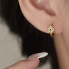 PENDRA Hollow Out Copper Coin Earrings