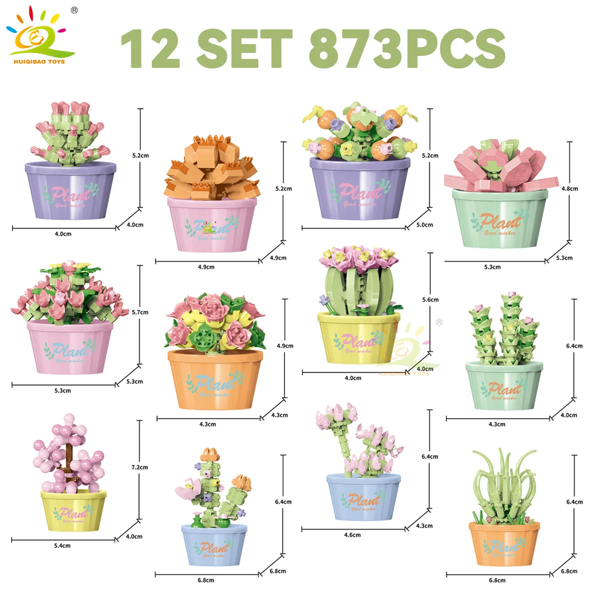 PENDRA Succulent Potted Floral Building Set