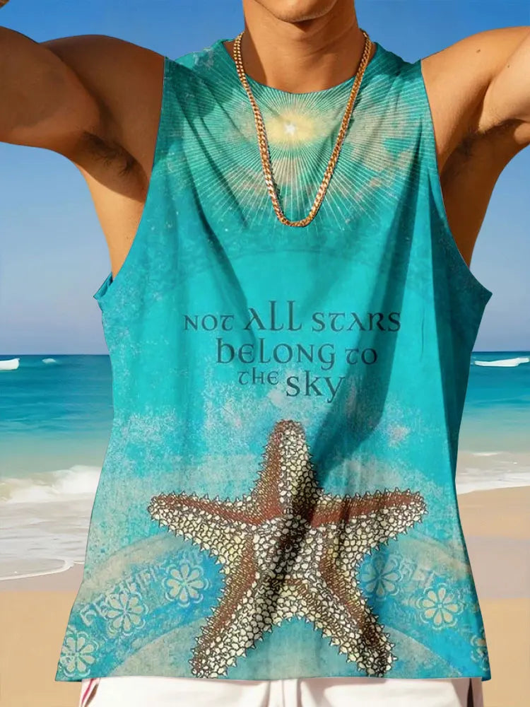 Stylish Hawaiian Tank Tops For Men Sleeveless Summer Casual Men's T-shirts Outdoor Beach Men's Loose Tank Tops 3D Printing