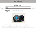 PENDRA Noraarae Leather Black Turquoise Buckle Turquoise Belt