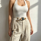 PENDRA Jadeelle Floral Boho Waist Chain Belt