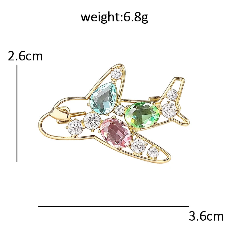 Wuli&baby Cute Crystal Animal Brooches For Women 6-design Starfish Shell Dolphin Rabbit Swallow Brooch Pins Fashion Gifts