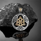 PENDRA Celtic Knot Gold Viking Necklace