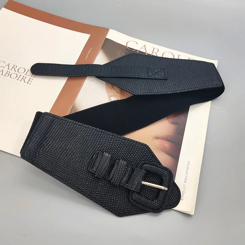 PENDRA Aureene Leather Corset Wide Belt