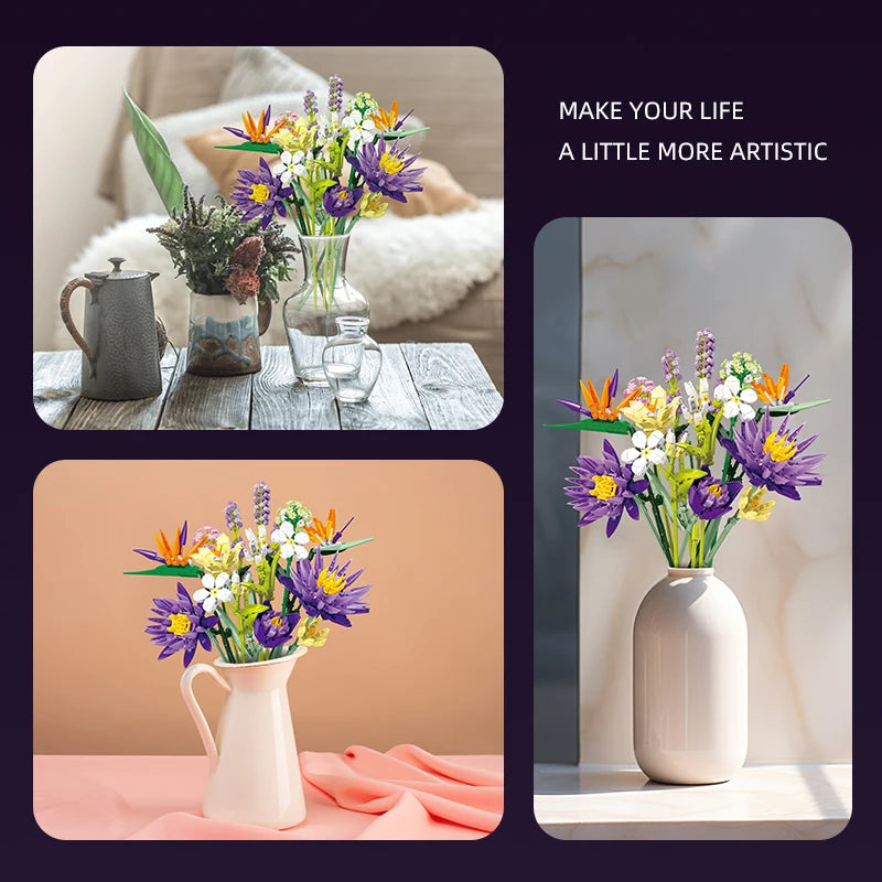 PENDRA Bouquet Plants Floral Building Set