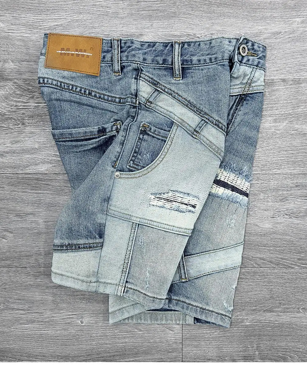 PENDRA Spliced Knee Length Shorts