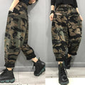 New Arrival 2024 Spring Autumn Women High Waist Ankle-length Loose Vintage Jeans camouflage Cotton Denim Harem Pants