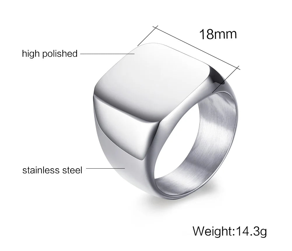 PENDRA Personalized Initials Letter Steel Ring