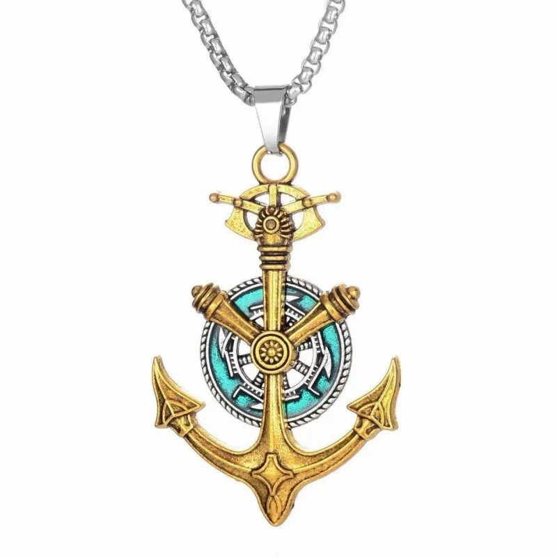 PENDRA Vikinganchor Vintage Stainless Steel Anchor Pendant