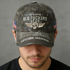 Old Fuckers Club Cap | Vintage Baseball Embroidered Cotton Twill Lifetime Member Hat