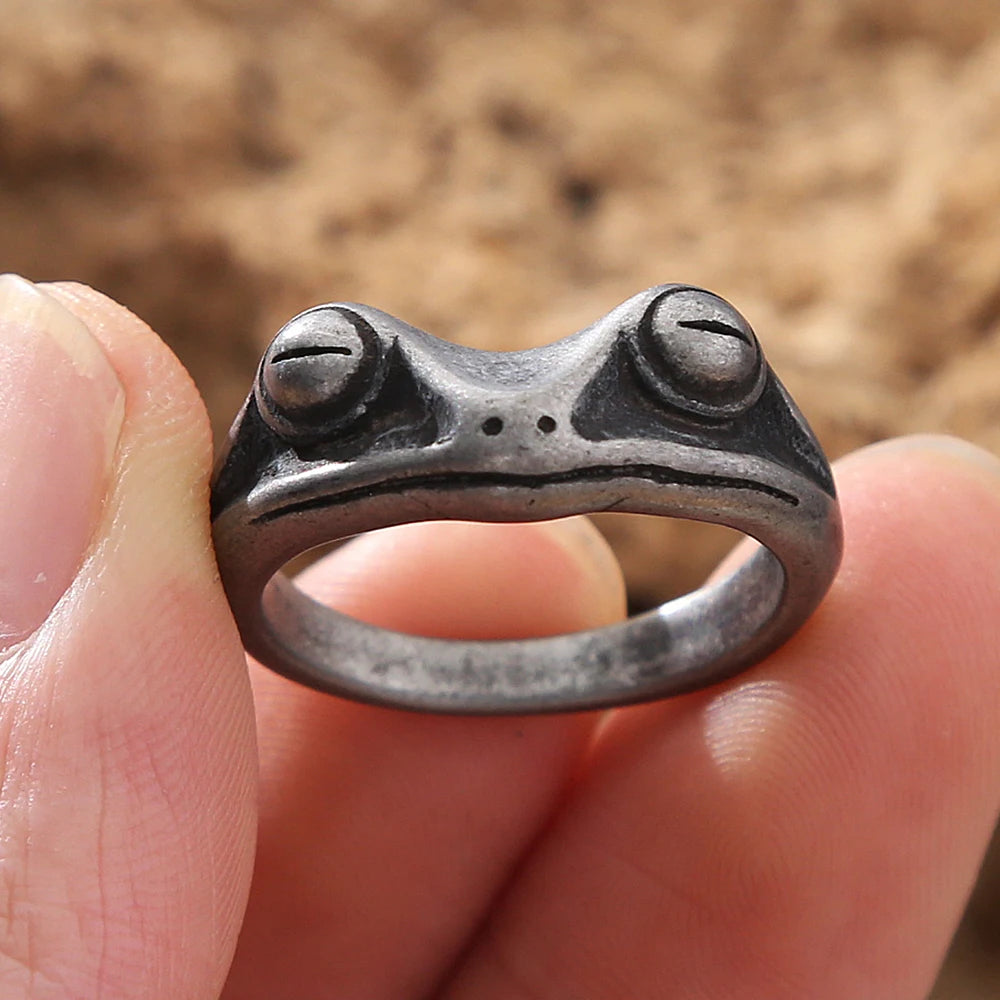 PENDRA Frogforge Stainless Steel Frog Ring