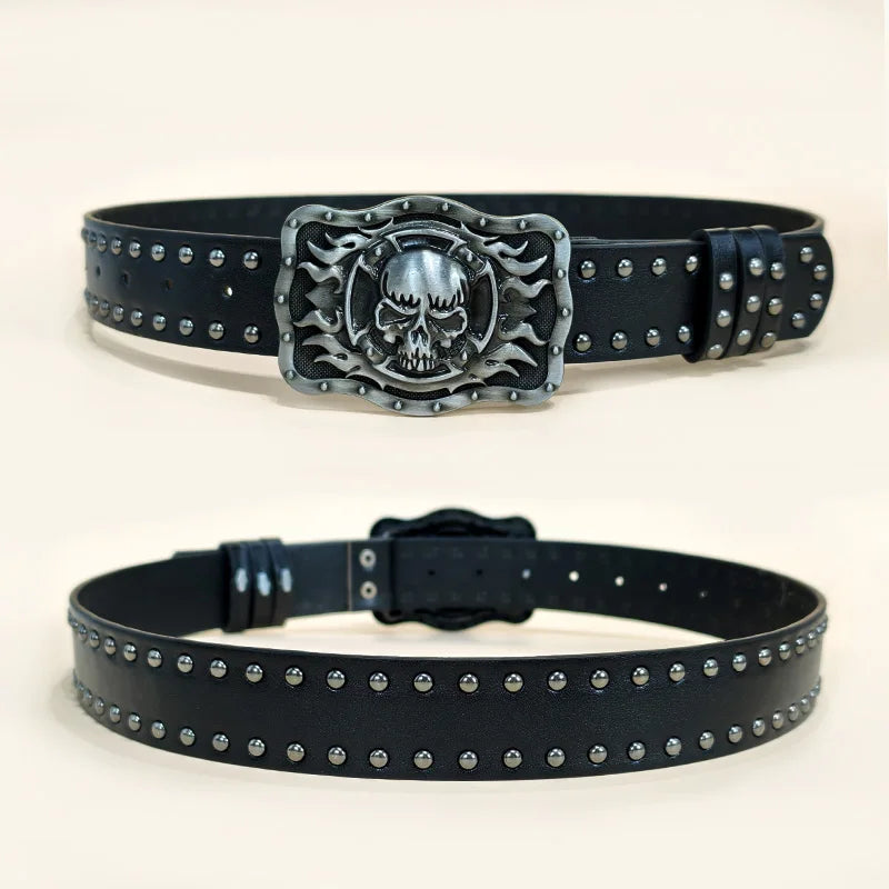 PENDRA Jadeene Leather Western Gothic Belt