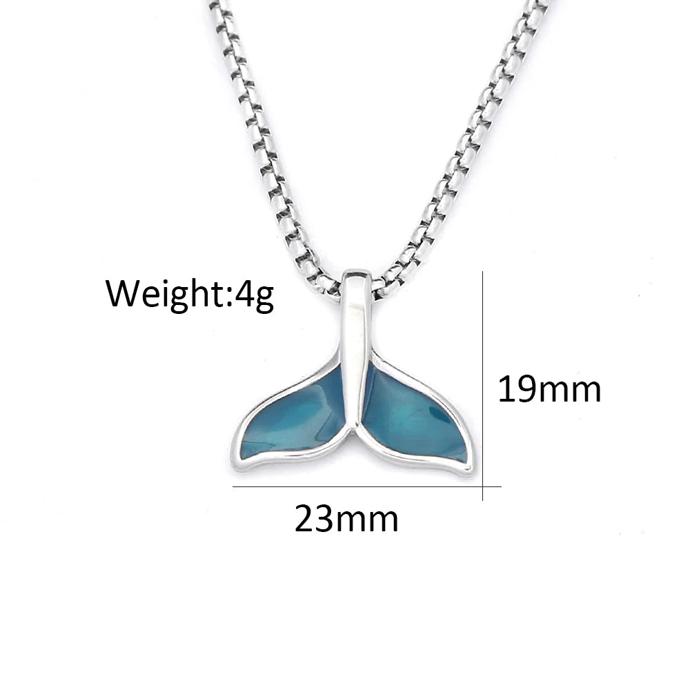 PENDRA Bluewhale Stainless Steel Whale Tail Pendant