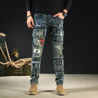 PENDRA Embroidered Fit Elastic Pants
