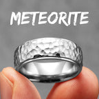 Beat Forging Meteorite Men Rings Stainless Steel Retro Punk Rock Simple Women Jewelry Fashion Accessories Gift Wholesale