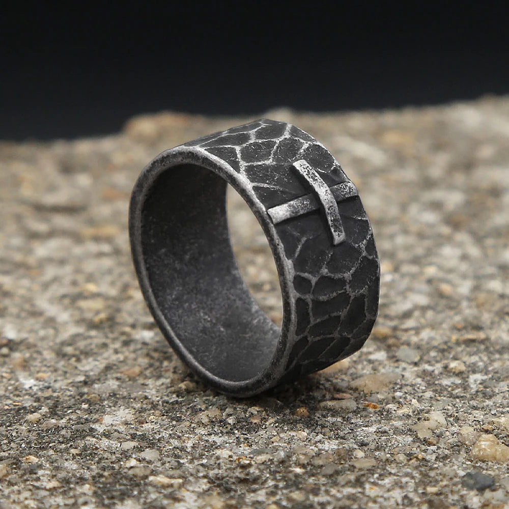 PENDRA Crosssteel 316L Stainless Steel Cross Ring