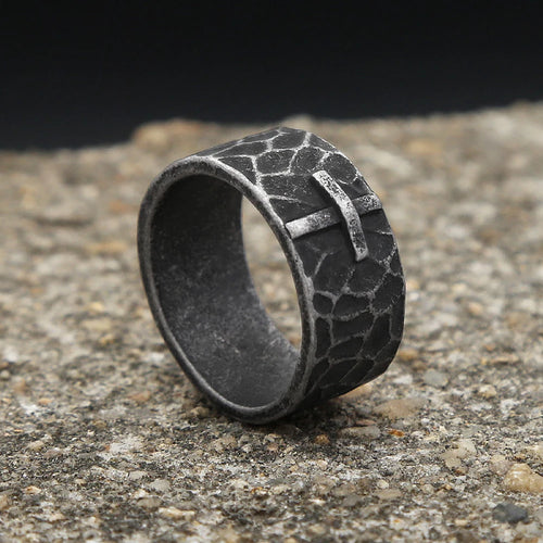 PENDRA Crosssteel 316L Stainless Steel Cross Ring