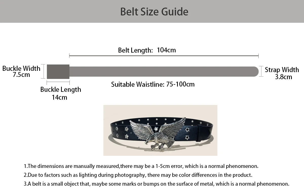 PENDRA Rheaine Leather Punk Hollow Belt