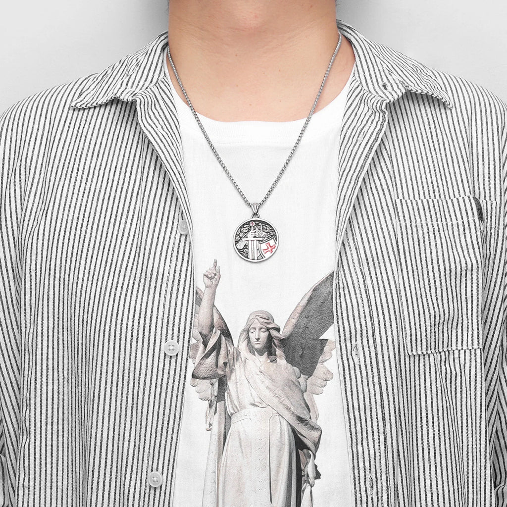 PENDRA Crusade Paladin Steel Necklace