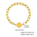 Saint Benedict Bracelet for Men,Gold Silver Color Stainless Steel Link Chain Wristband,Catholic Christian Medal Jewelry Gift