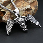 PENDRA Skullengine Gothic Skull Demon Wings Pendant