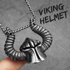 Retro Viking Devil Helmet Men Necklaces Stainless Steel Pendant Chain Women Punk Fashion Jewelry Accessories Gifts Wholesale