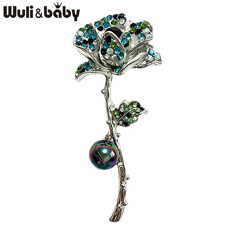 PENDRA Rosalia Rose Flower Brooch