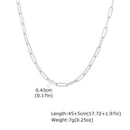 PENDRA Rectangle 4Mm Chain Necklace