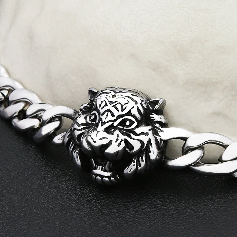 PENDRA Tigerlion Vintage Tiger Lion Head Bracelet