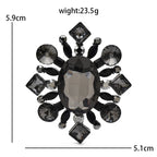 PENDRA Royale Palace Crystal Round Flower Brooch