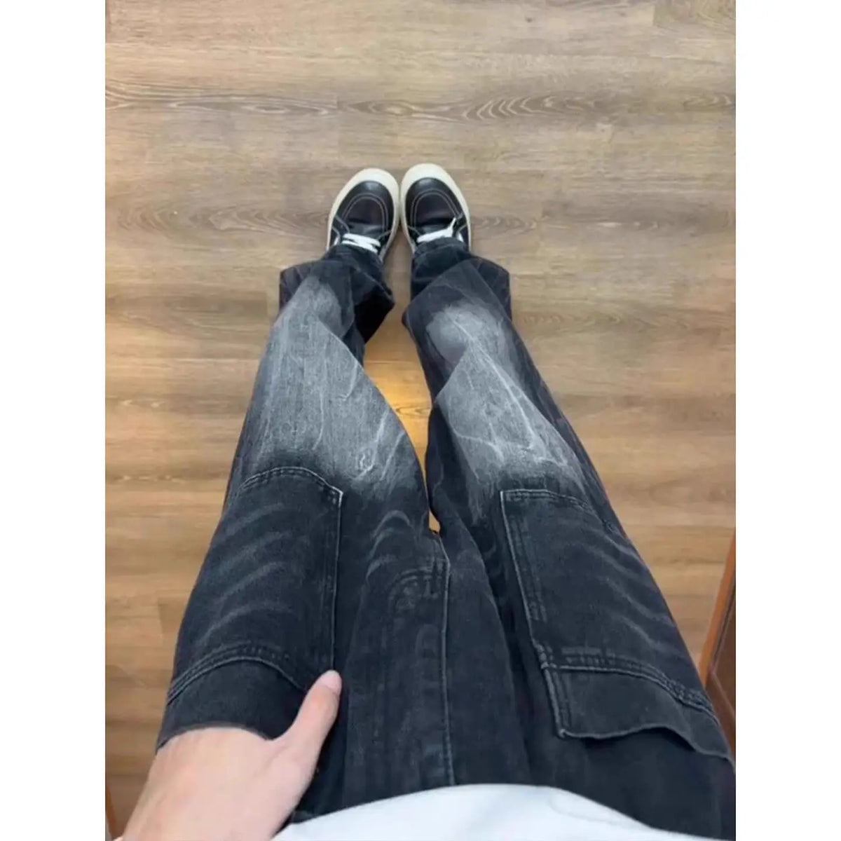 PENDRA Washed Straight Lightning Pants