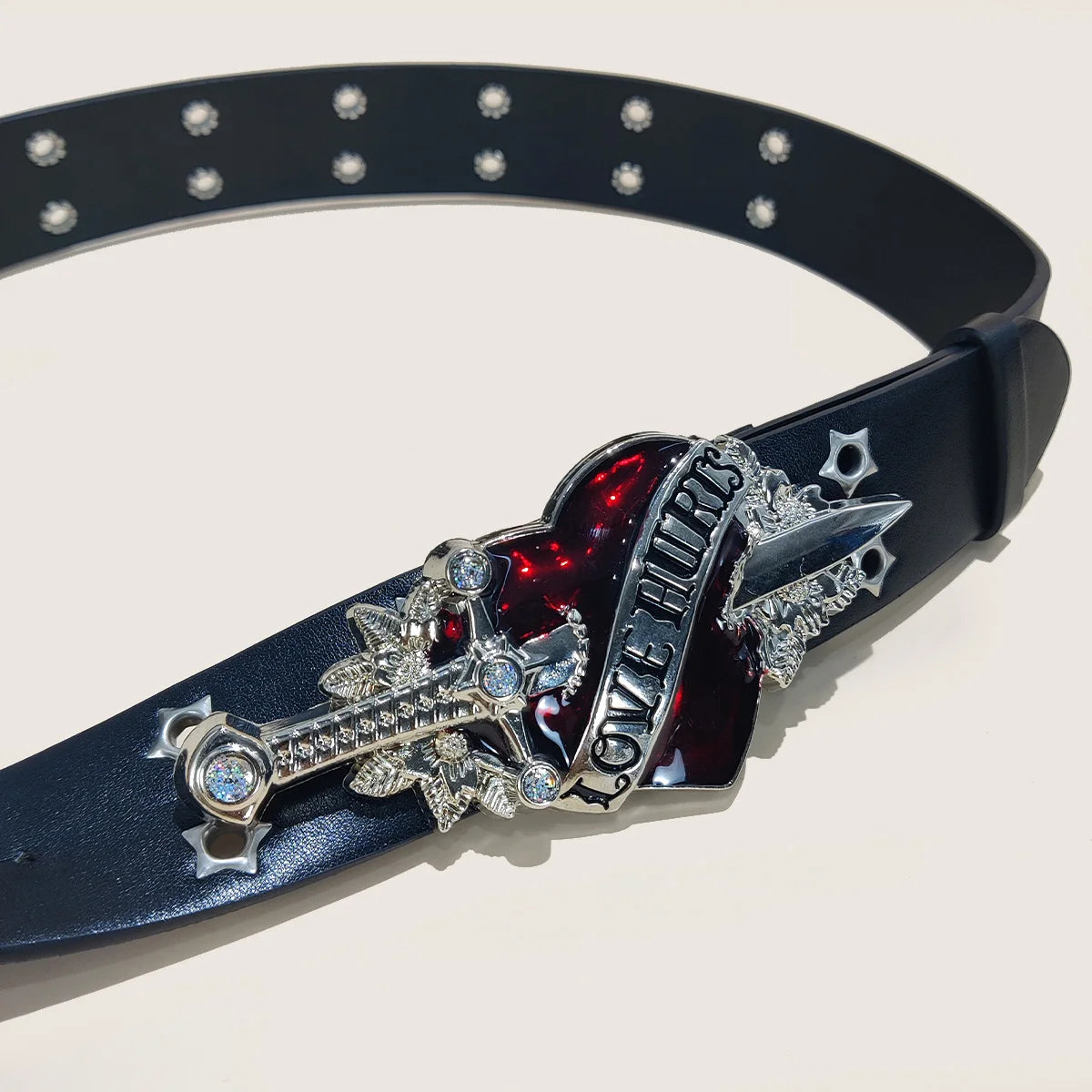 PENDRA Koraellea Leather Eyelet Gothic Belt