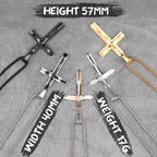PENDRA Cross Boyfriend Steel Necklace