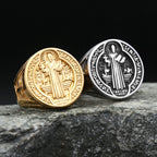 PENDRA Benedictus 316L Stainless Steel Saint Benedict Ring