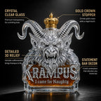 Krampus Gothic Demon Horn Glass Decanter Creative Spirits Bottle for Whiskey Bourbon Rum and Holiday Decoration