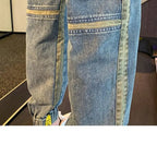 Gradual Change Color 2025 Tied Jeans Men's Summer New Loose Ruffian Handsome Small Feet Pants Trendy Brand Harlan Casual Pants