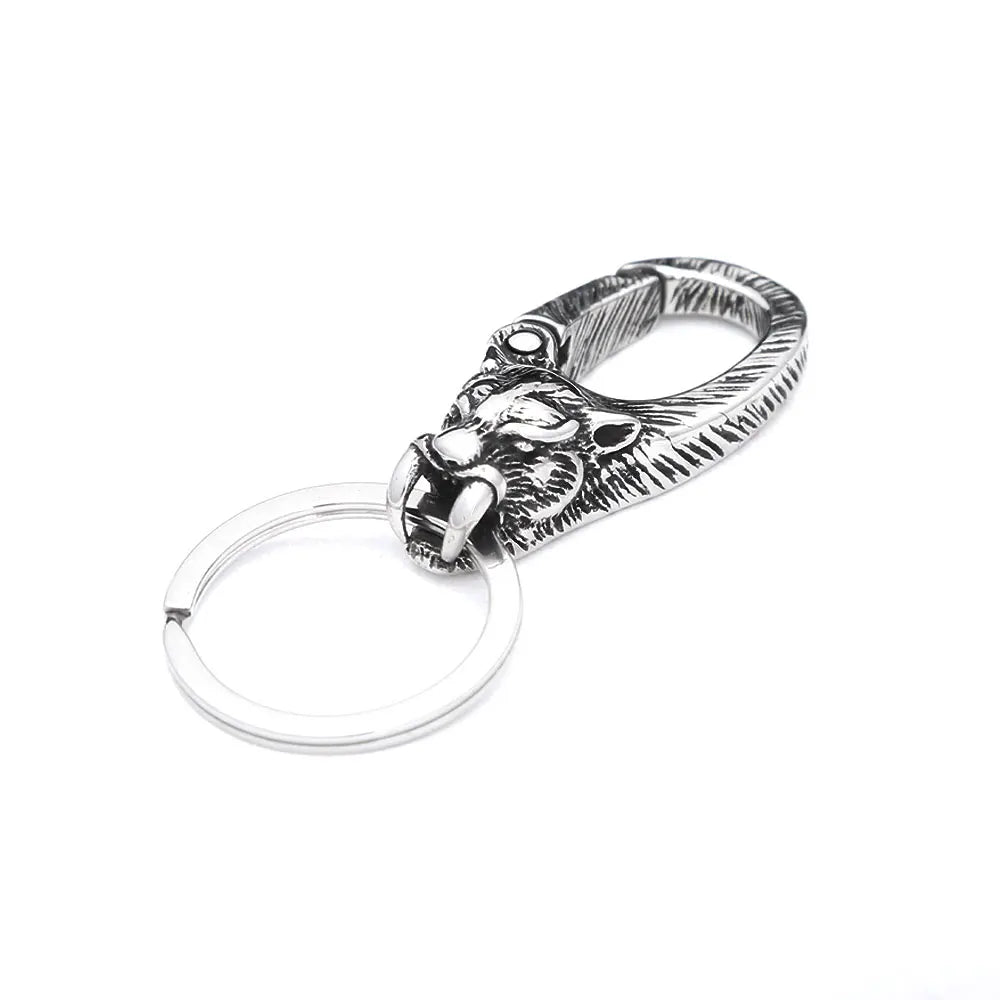 PENDRA Lionkey Stainless Steel Lion Head Keychain