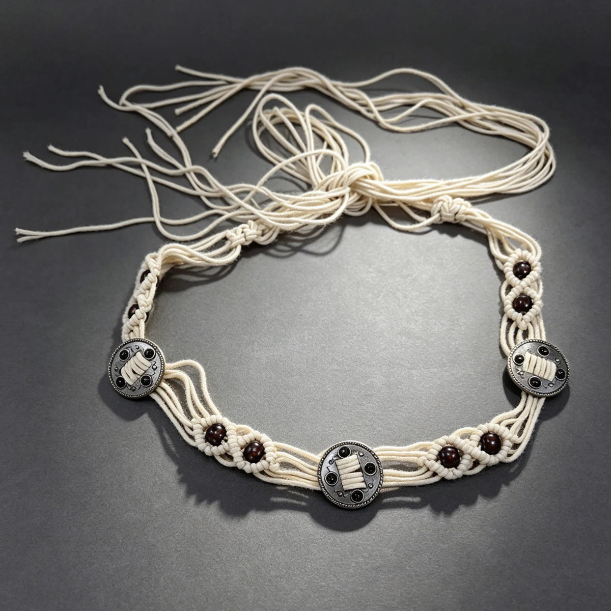 PENDRA Demiine Floral Boho Waist Chain Belt