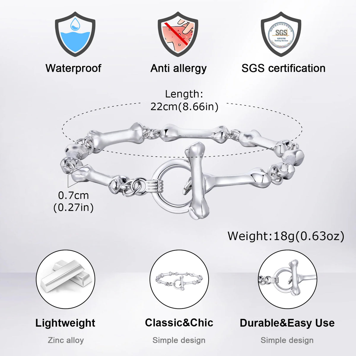 PENDRA Link Bone Bracelet