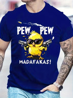 PENDRA Workout Training Loose Comfortable Printed Short Sleeve T-Shirt
