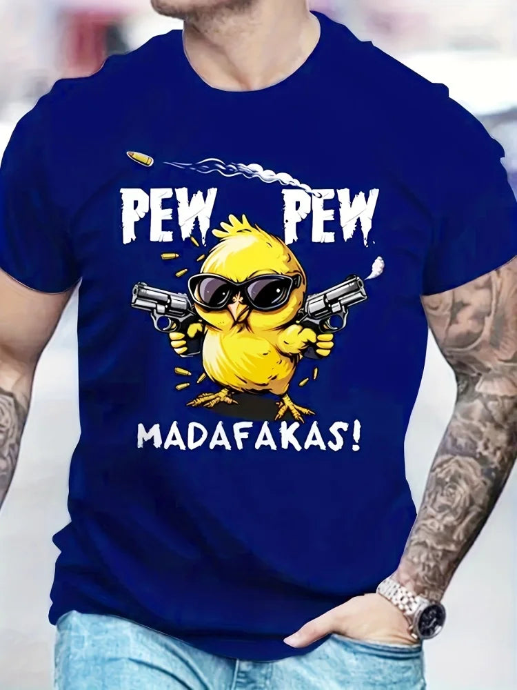 PENDRA Workout Training Loose Comfortable Printed Short Sleeve T-Shirt