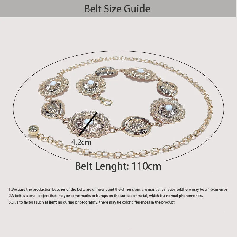 PENDRA Demiaya Metal Elegant Slim Waist Chain Belt